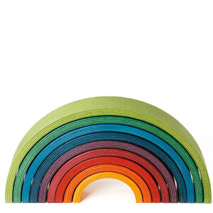 Rainbow Naef. Conctruction game and wooden object. Designed by Heiko Hillig.
